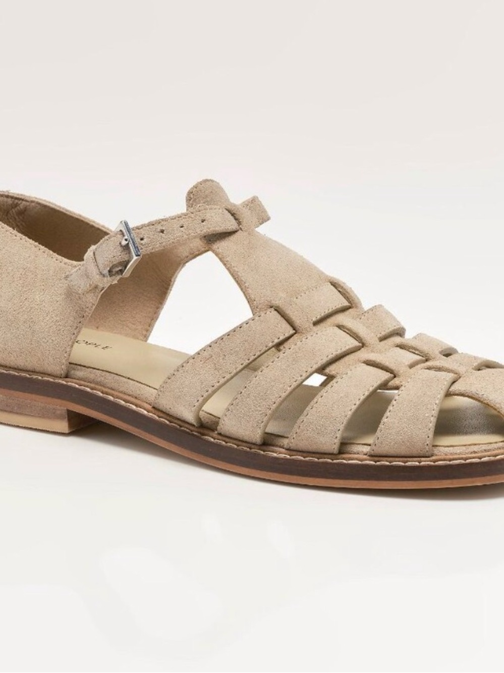 Free People Beige Suede Fisherman Sandals - Picture 7 of 9